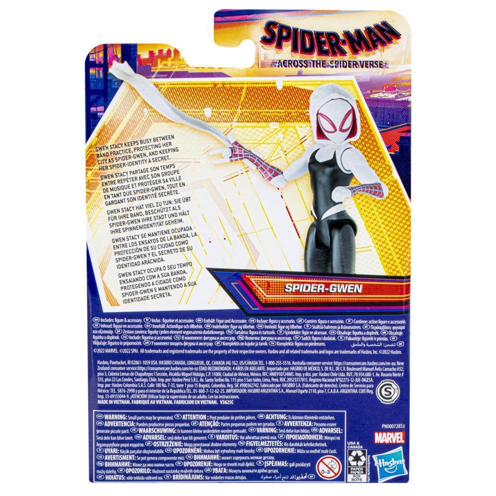 Marvel Spider-Man: Across the Spider-Verse, figurine Spider-Gwen de 15 cm avec accessoire, pour enfants dès 4 ans product thumbnail 1