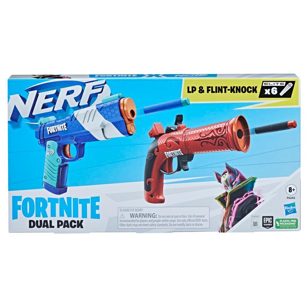 Nerf Fortnite Dual Pack, inclut 2 blasters Nerf, 6 fléchettes Nerf Elite product thumbnail 1