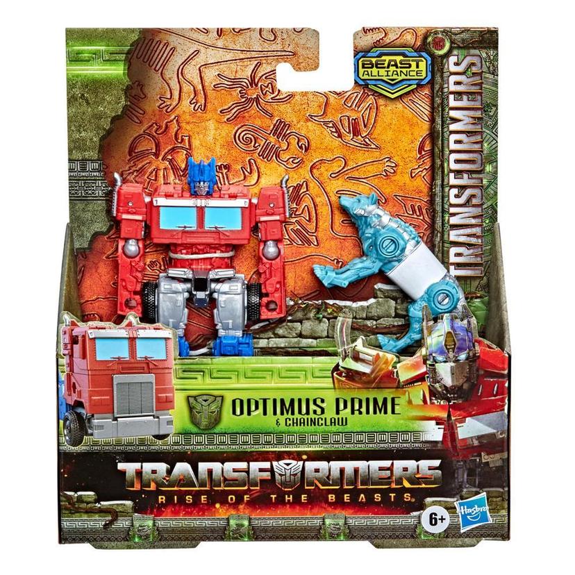 Transformers: Rise of the Beasts, pack de 2 figurines Beast Alliance Beast Weaponizers avec Optimus Prime, dès 6 ans, échelle 12,5 cm product image 1