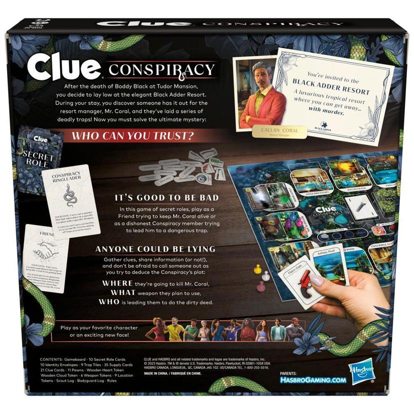 Clue Conspiration, jeu de plateau pour ados et adultes, jeux de stratégie avec rôles secrets, 4 à 10 joueurs, à partir de 14 ans product image 1