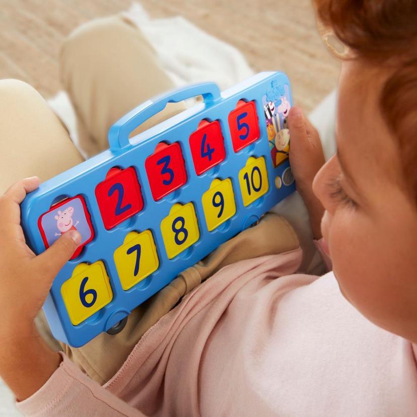 Peppa Pig Le bus des chiffres, jouet d'apprentissage des chiffres 1 à 10, jouet préscolaire interactif product image 1