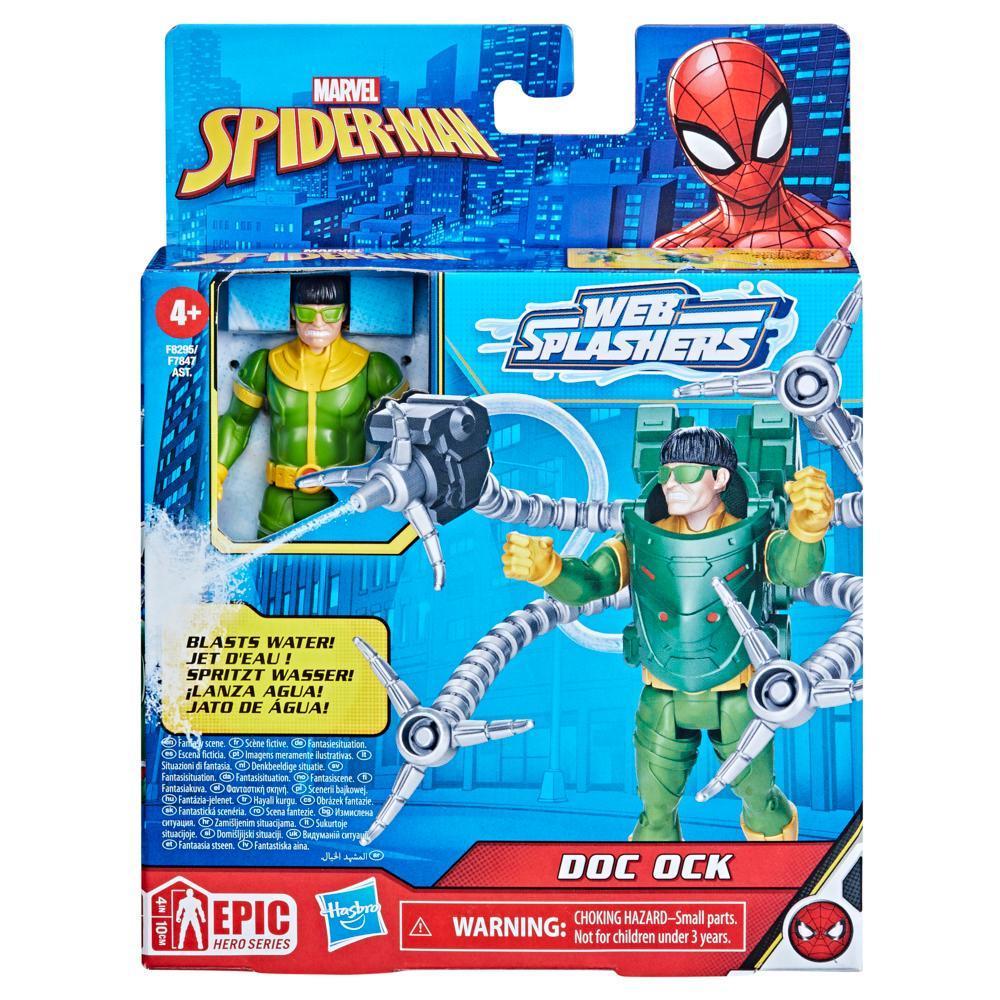 Marvel Spider-Man, figurine Doc Ock Héros aquatique de 10 cm avec accessoire à jet d'eau product thumbnail 1