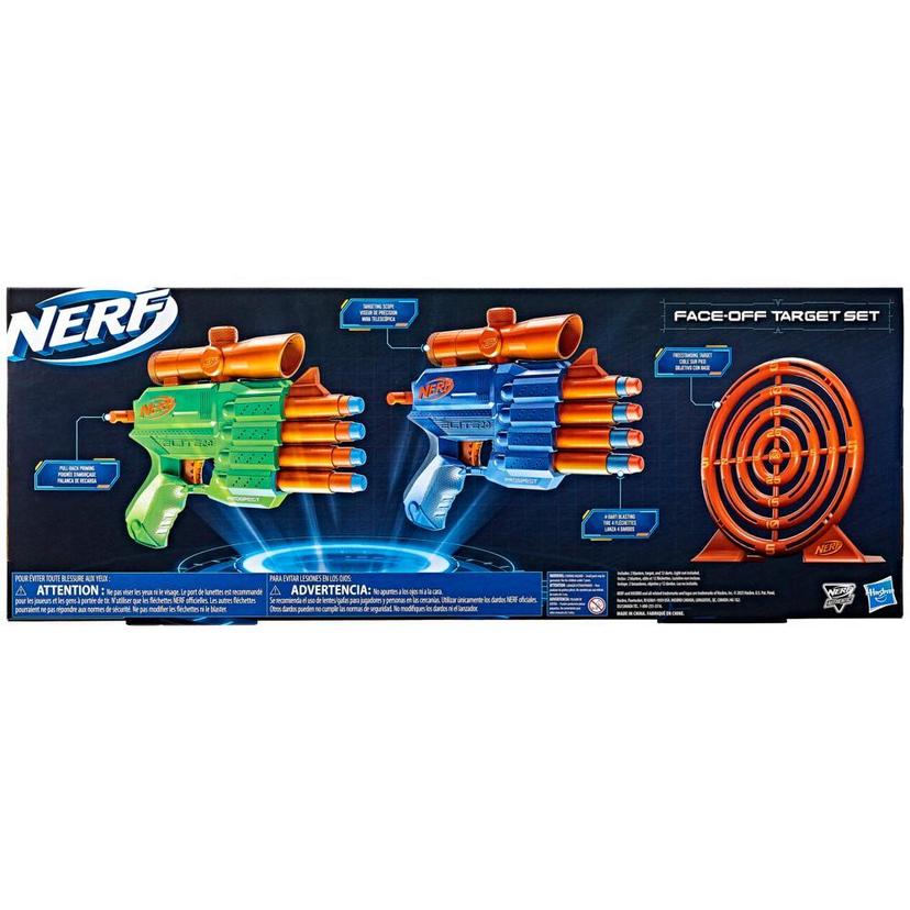 Nerf Elite 2.0 Face Off Target Set, inclut 2 blasters à fléchette en mousse, cible et 12 fléchettes Nerf Elite product image 1