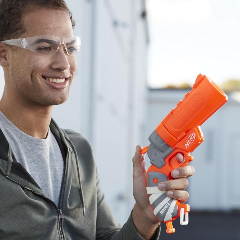 Nerf Fortnite, blaster à fléchette Flare, s'ouvre pour charger, inclut 3 fléchettes Nerf Mega qui sifflent en volant product image 1