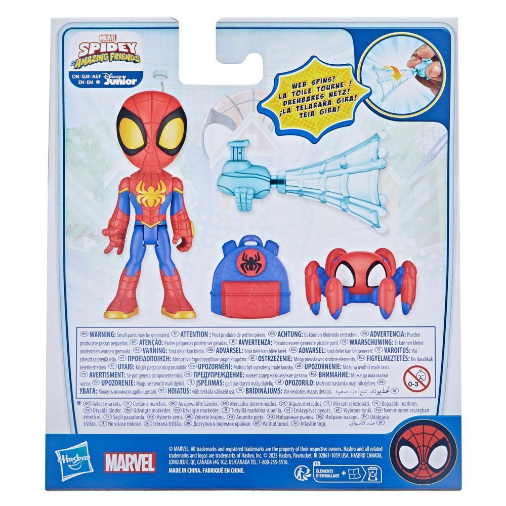 Marvel Spidey et ses Amis Extraordinaires Web-Spinners, figurine Spidey, accessoire à toile rotative product thumbnail 1