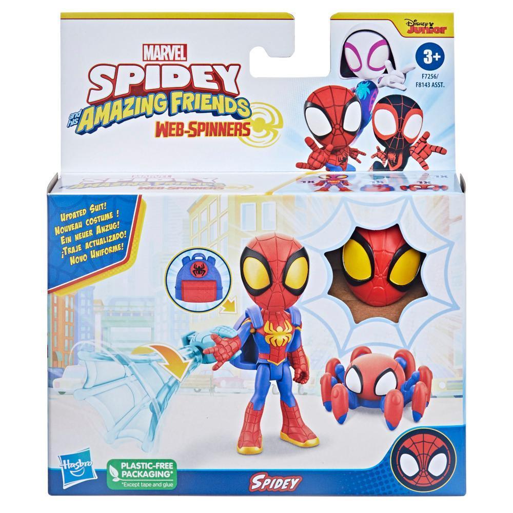 Marvel Spidey et ses Amis Extraordinaires Web-Spinners, figurine Spidey, accessoire à toile rotative product thumbnail 1