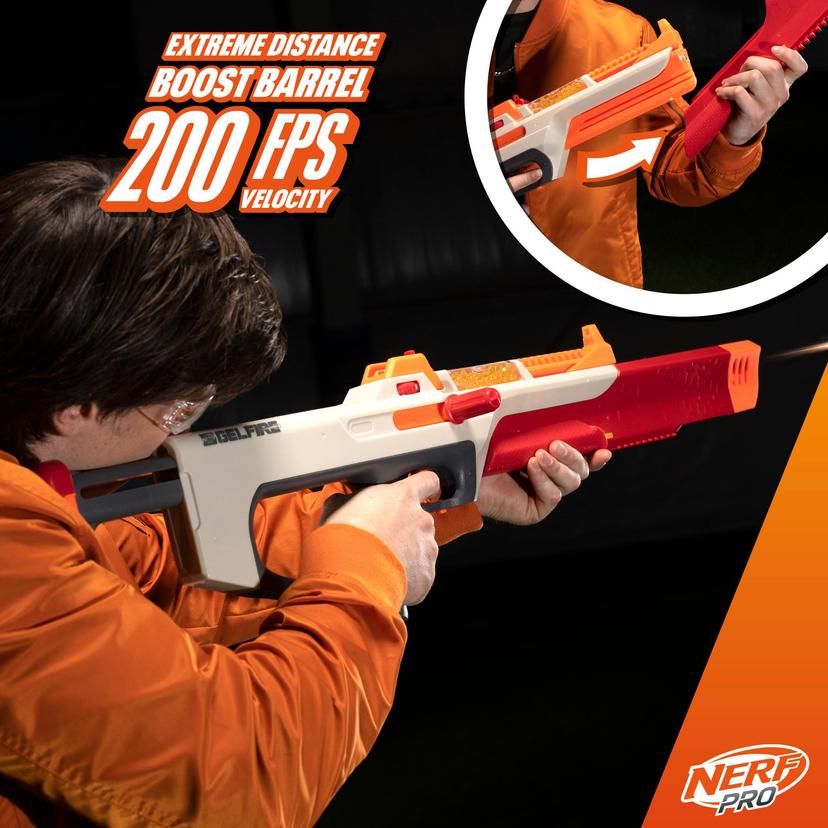 Nerf Pro Gelfire, blaster Ghost, rallonge de canon, 5 000 billes de gel, lunettes product image 1