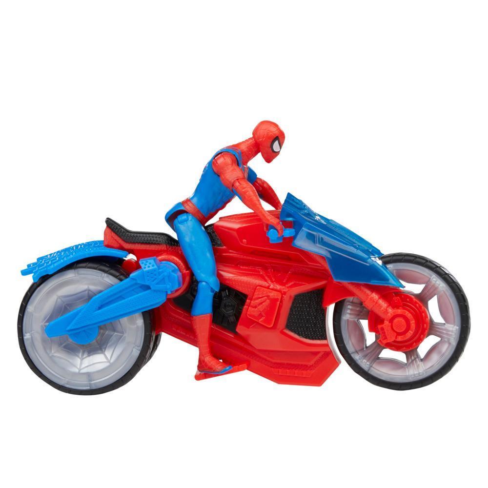 Marvel Spider-Man Arachno-moto lance-toile, jouet avec figurine articulée Spider-Man (10 cm) product thumbnail 1