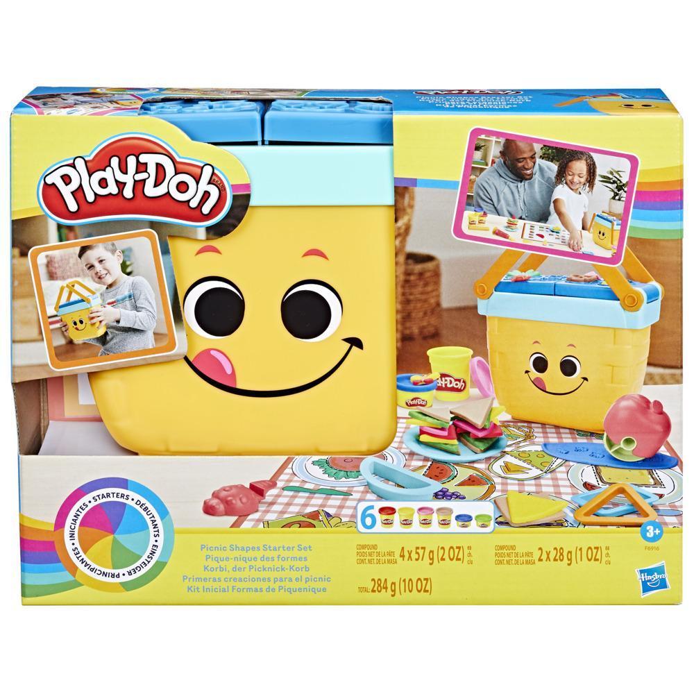 Play-Doh, Pique-nique des formes, 12 outils et 6 pots de pâte à modeler, jouets préscolaires product thumbnail 1