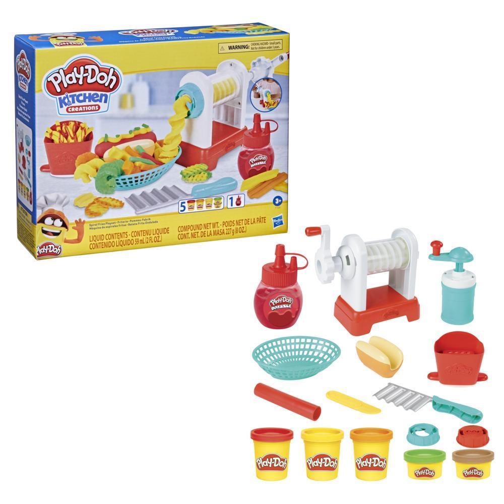 Play-Doh Kitchen Creations Friterie, coffret de pâte à modeler avec accessoires de cuisine factice, jouets préscolaires, à partir de 3 ans product thumbnail 1