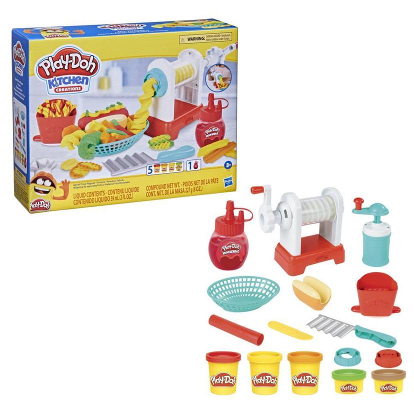 Play-Doh Kitchen Creations Friterie, coffret de pâte à modeler avec accessoires de cuisine factice, jouets préscolaires, à partir de 3 ans product image 1