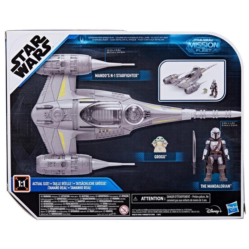 Star Wars Mission Fleet Mando's N-1 Starfighter, Grogu et Mandalorien, jouets Star Wars product image 1
