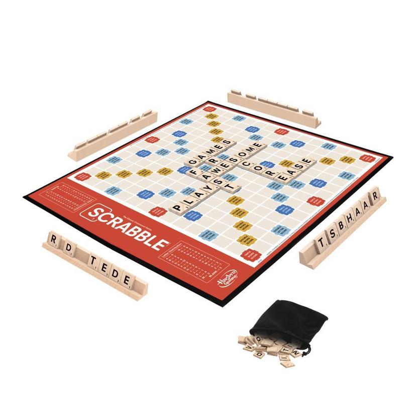 Jeu de plateau Scrabble, jeu de mots croisés classique pour enfants, à partir de 8 ans, jeu familial pour 2 à 4 joueurs product image 1