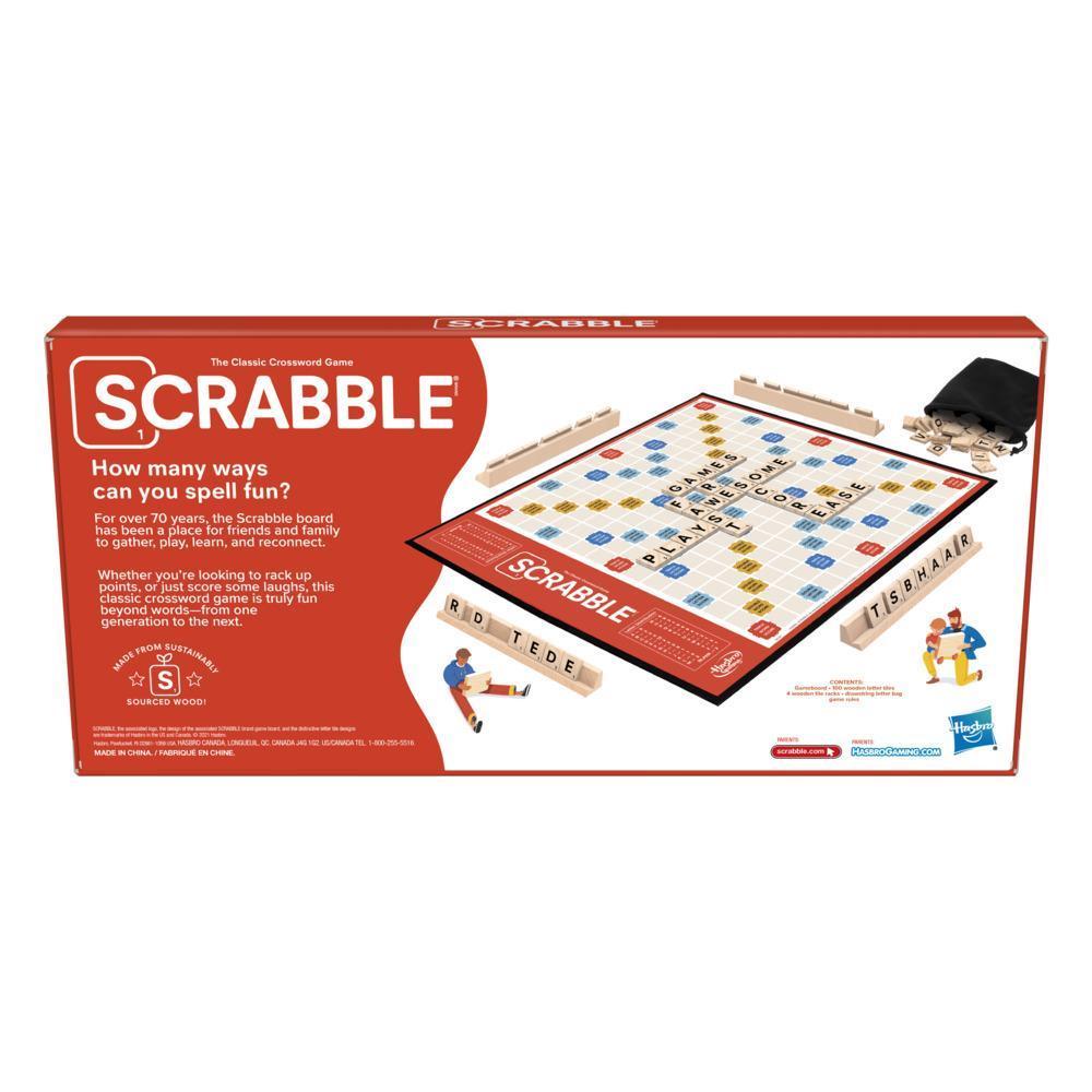 Jeu de plateau Scrabble, jeu de mots croisés classique pour enfants, à partir de 8 ans, jeu familial pour 2 à 4 joueurs product thumbnail 1