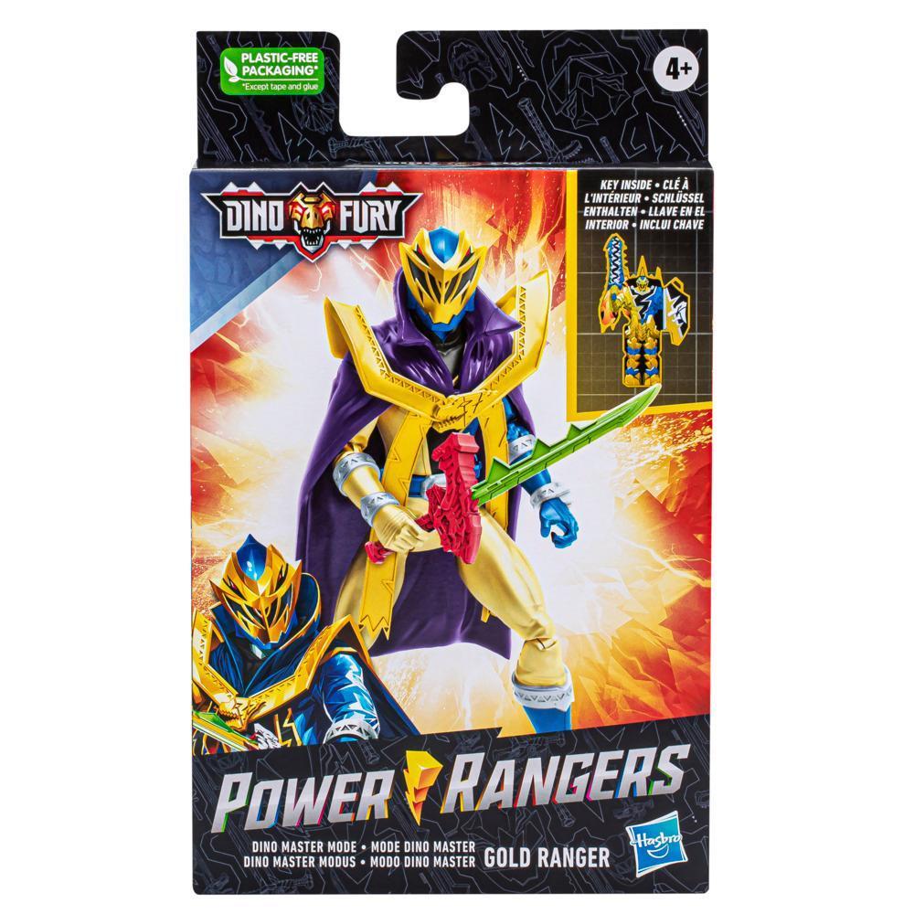 Power Rangers Dino Fury Ranger doré Mode Dino Master, figurine Power Rangers product thumbnail 1