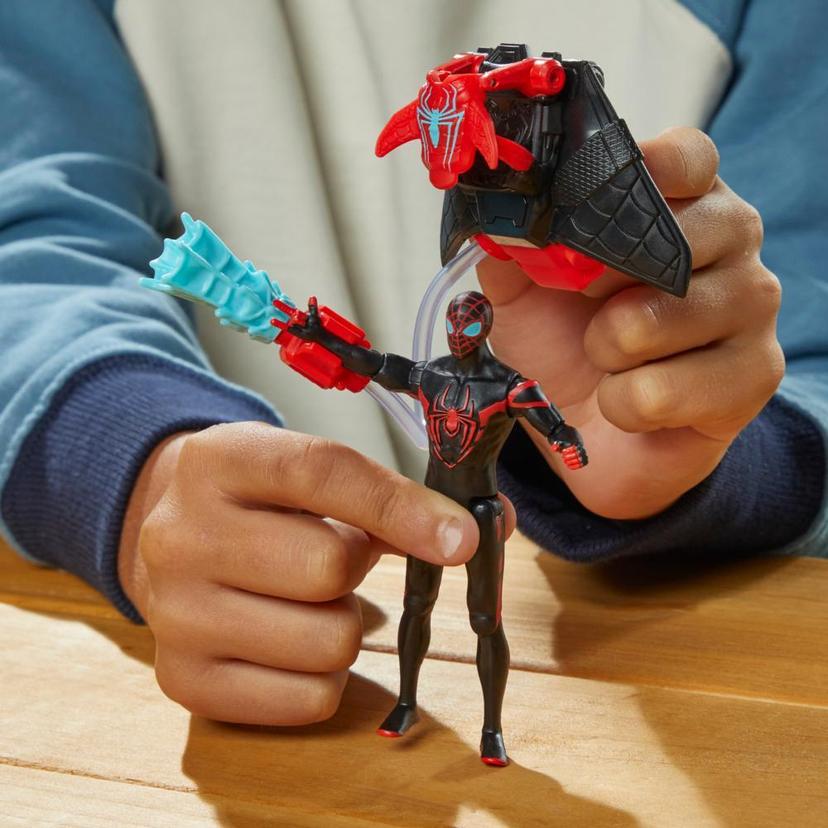 Marvel Spider-Man Aqua Web Warriors, figurine Miles Morales de 10 cm avec accessoire à jet d'eau réutilisable product image 1