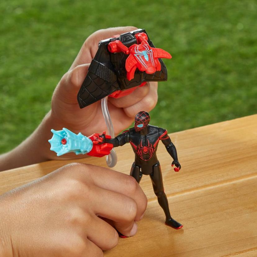 Marvel Spider-Man Aqua Web Warriors, figurine Miles Morales de 10 cm avec accessoire à jet d'eau réutilisable product image 1