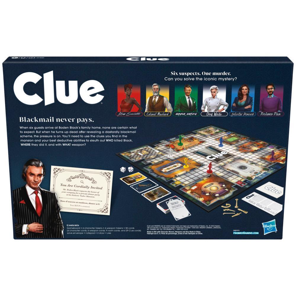 Clue, jeu d'enquête, jeu de plateau familial pour enfants, pour 2 à 6 joueurs, à partir de 8 ans product thumbnail 1