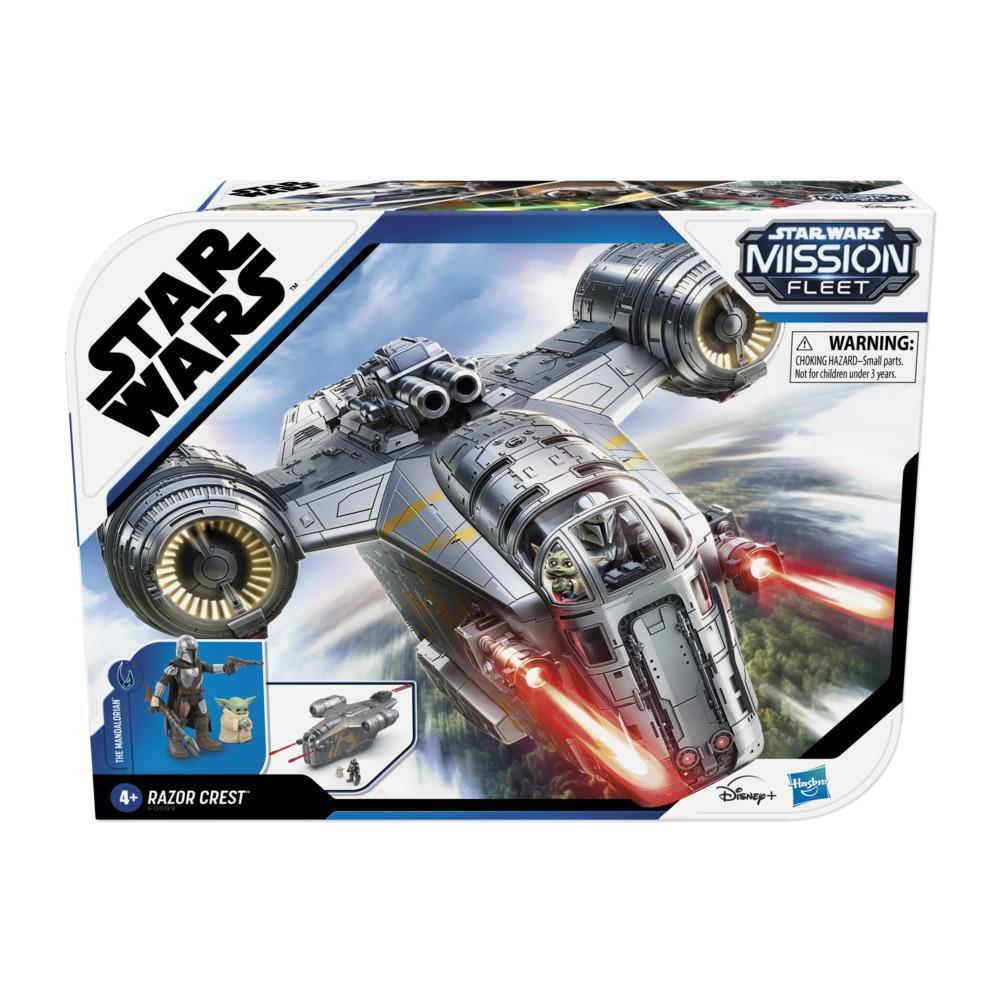 Star Wars Mission Fleet The Mandalorian The Child Razor Crest Fuite dans la bordure extérieure, figurine de 6 cm et véhicule product thumbnail 1