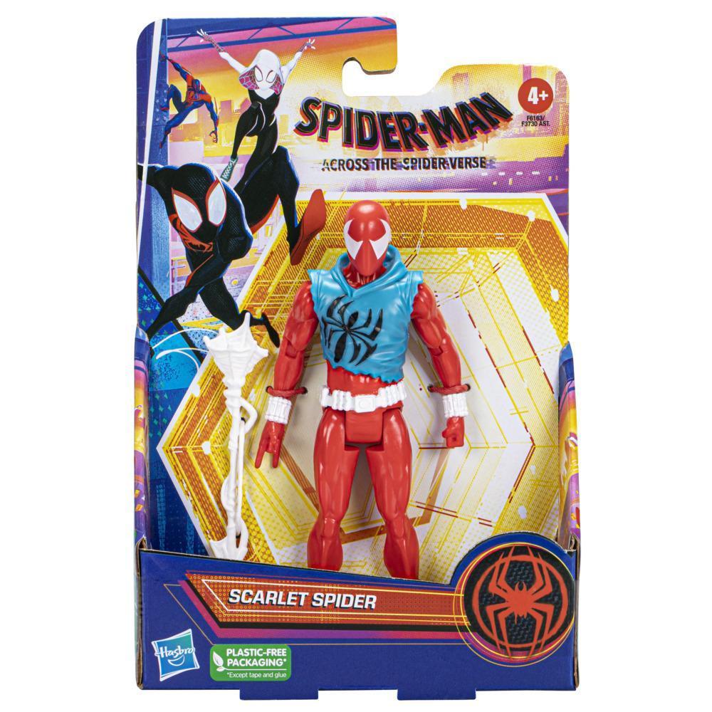 Marvel Spider-Man : Across the Spider-Verse, figurine Scarlet Spider de 15 cm avec accessoire, jouet pour enfants à partir de 4 ans product thumbnail 1