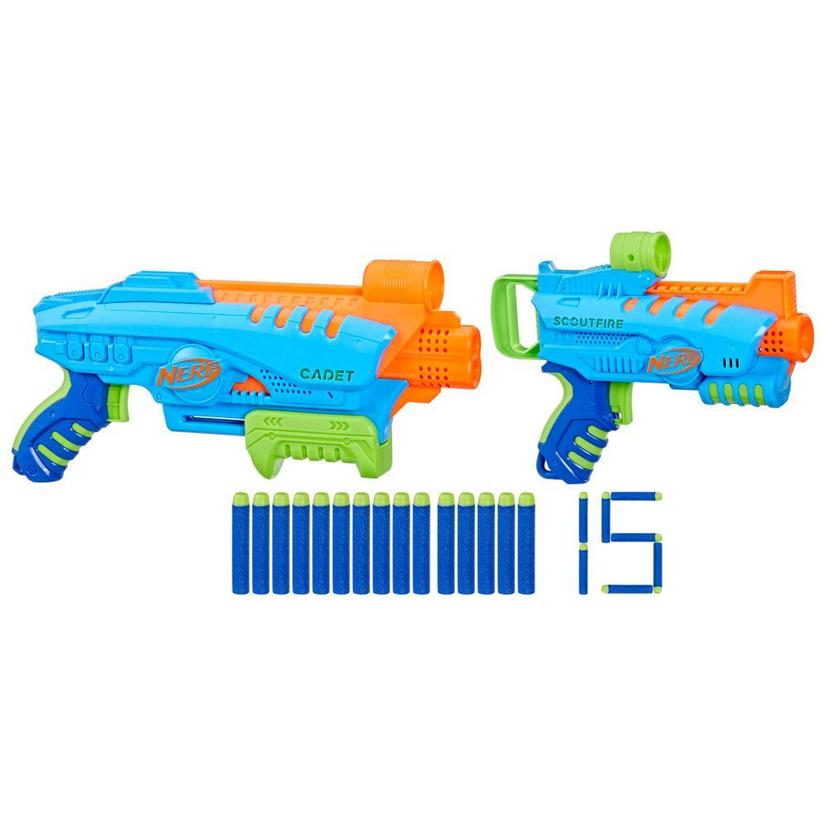 Nerf Elite Junior Ultimate Starter Set, 2 blasters à fléchettes, 15 fléchettes Nerf Elite product image 1