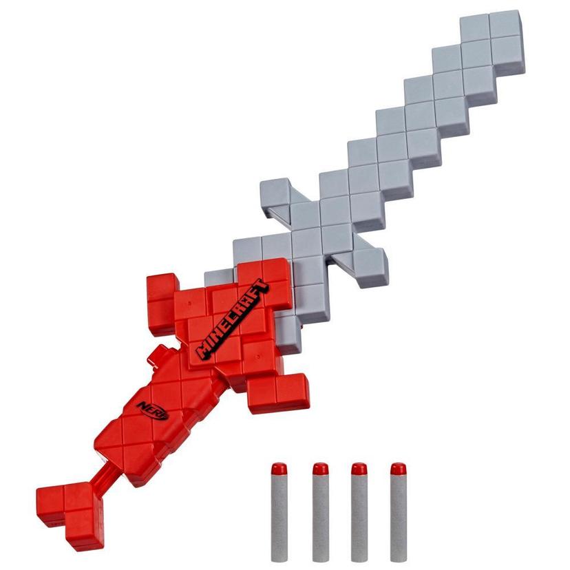 Nerf Minecraft, épée Heartstealer, 4 fléchettes en mousse Nerf Elite, lame en mousse, lance-fléchette product image 1