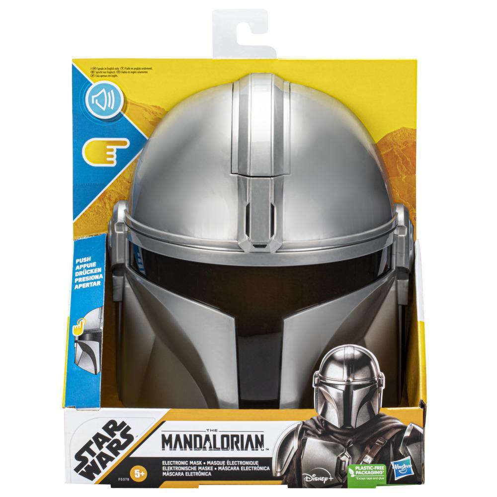 Star Wars Masque électronique The Mandalorian, déguisement The Mandalorian pour enfants, avec sons et phrases, dès 5 ans product thumbnail 1