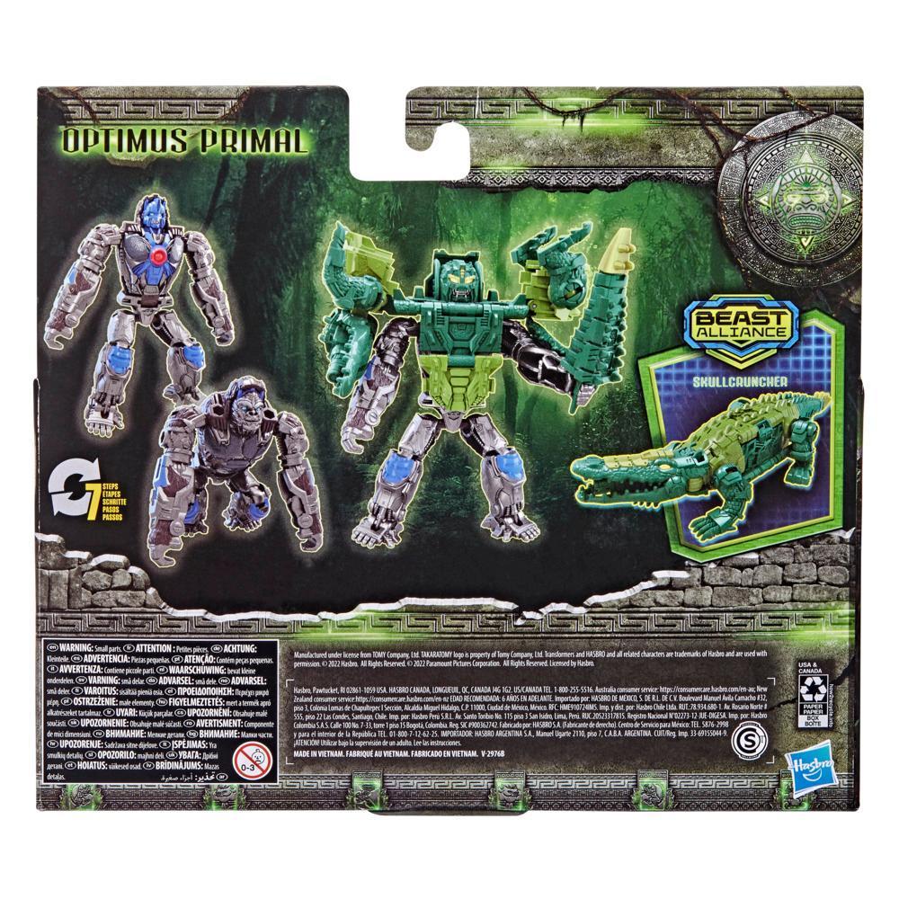 Transformers: Rise of the Beasts, Beast Alliance, pack de 2 figurines Beast Combiners Optimus Primal, dès 6 ans, 12,5 cm product thumbnail 1