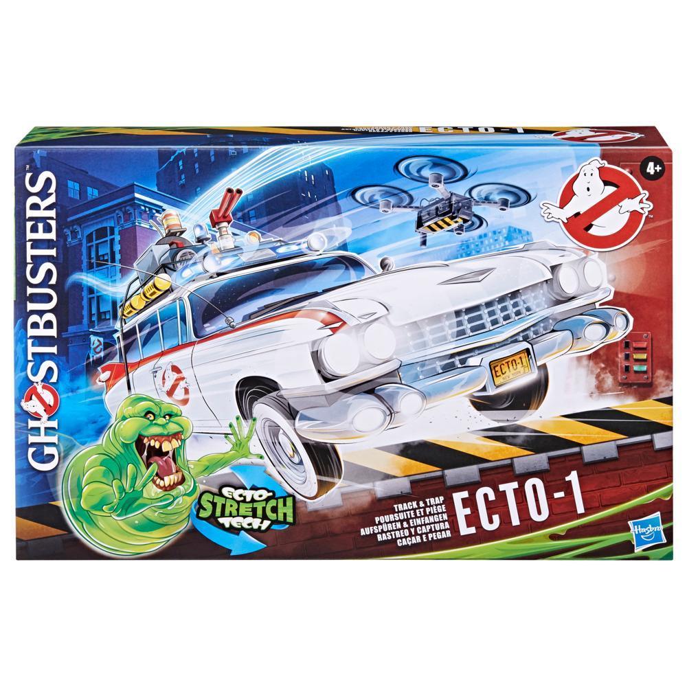 Ghostbusters Ecto-1 Poursuite et piège, voiture avec Slimer Grand frisson avec technologie Ecto-Stretch, jouets Ghostbusters, à partir de 4 ans product thumbnail 1