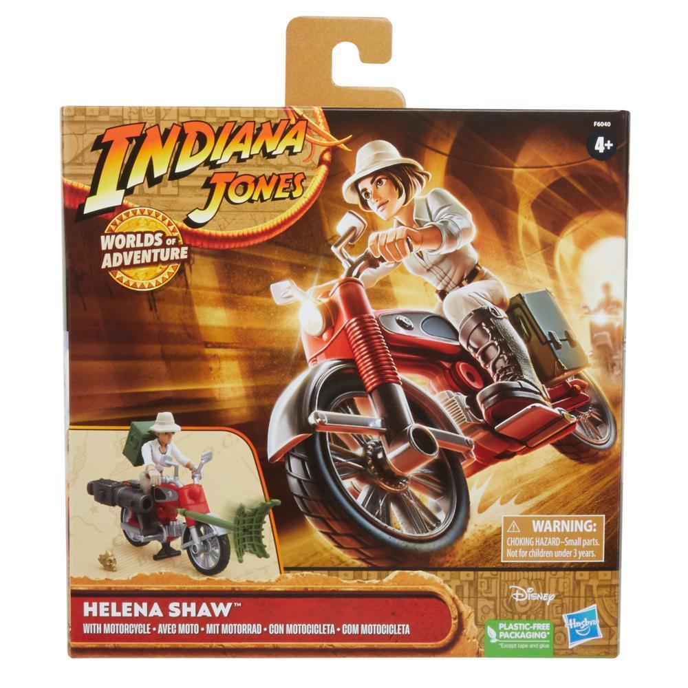 Indiana Jones Worlds of Adventure, Helena Shaw avec moto, figurine et véhicule (échelle 6 cm) product thumbnail 1