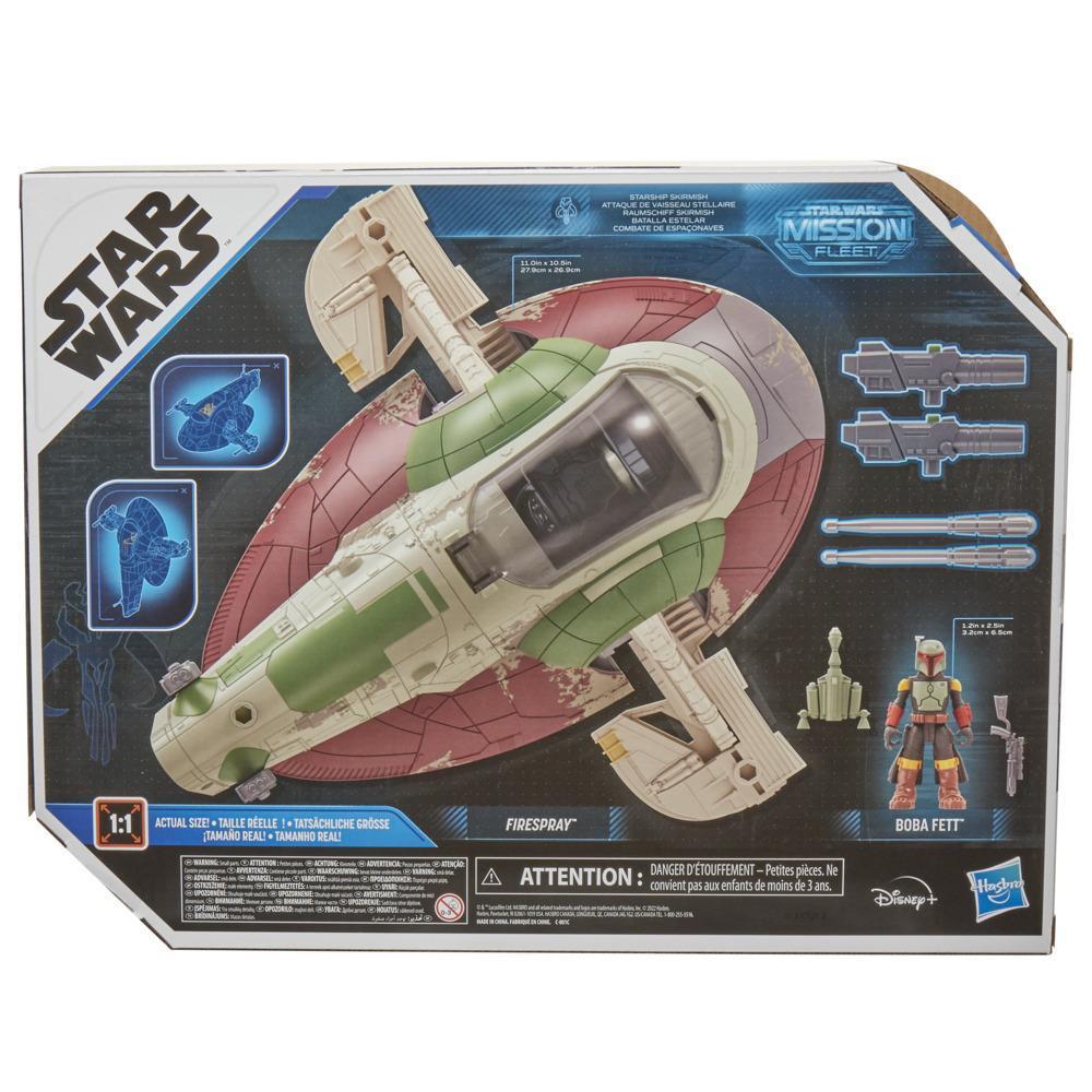 Star Wars Mission Fleet, Attaque de vaisseau stellaire, Boba Fett et vaisseau, figurine et véhicule product thumbnail 1