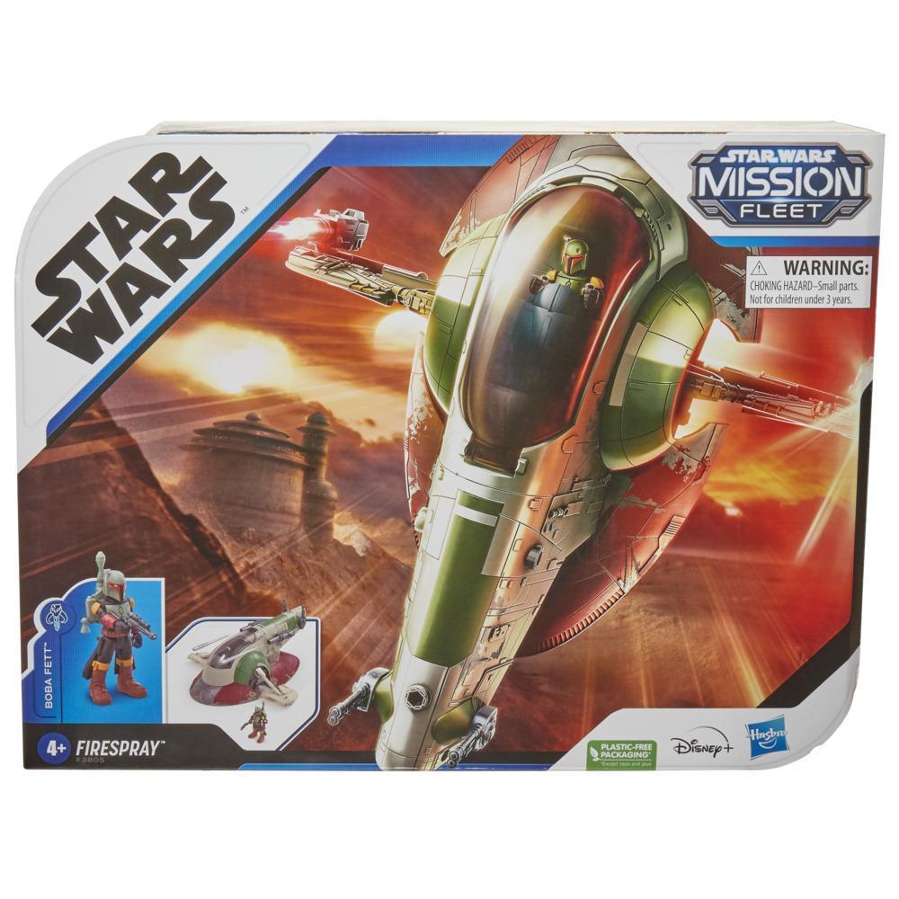 Star Wars Mission Fleet, Attaque de vaisseau stellaire, Boba Fett et vaisseau, figurine et véhicule product thumbnail 1