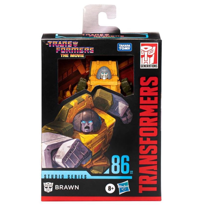 Transformers Generations Studio Series 86-22, figurine à conversion Brawn classe Deluxe de 11 cm, Les Transformers : le film product image 1