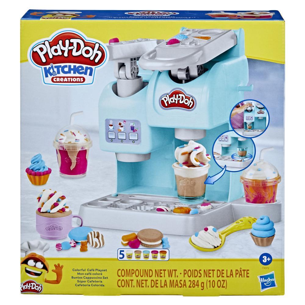 Play-Doh Kitchen Creations Mon café coloré, jouet culinaire sur le thème du café avec 5 couleurs de pâte à modeler product thumbnail 1