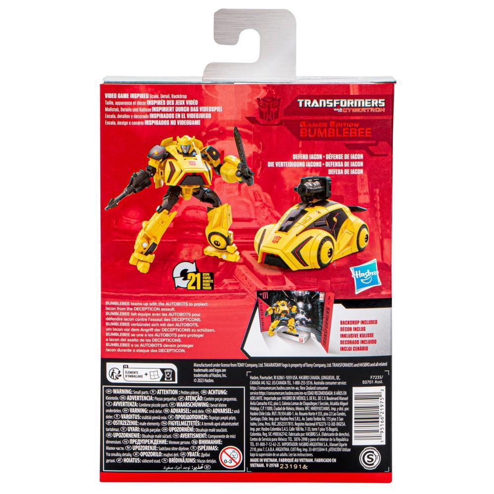 Transformers Generations Studio Series, figurine à conversion 01 Gamer Edition Bumblebee classe Deluxe de 11 cm product thumbnail 1