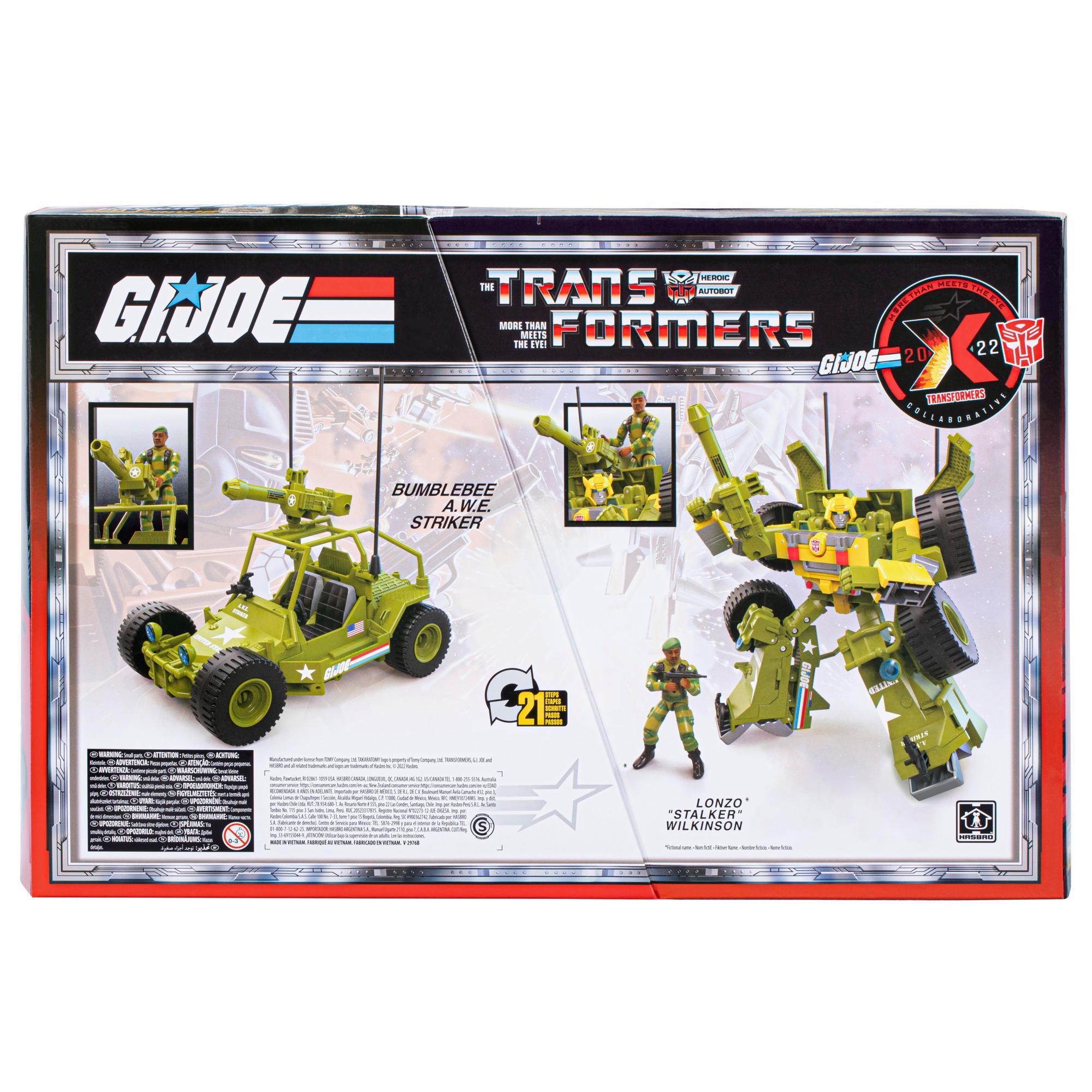 Transformers Collaborative: fusion G.I. Joe, Bumblebee A.W.E. Striker et Lonzo « Stalker » Wilkinson, à partir de 8 ans product thumbnail 1