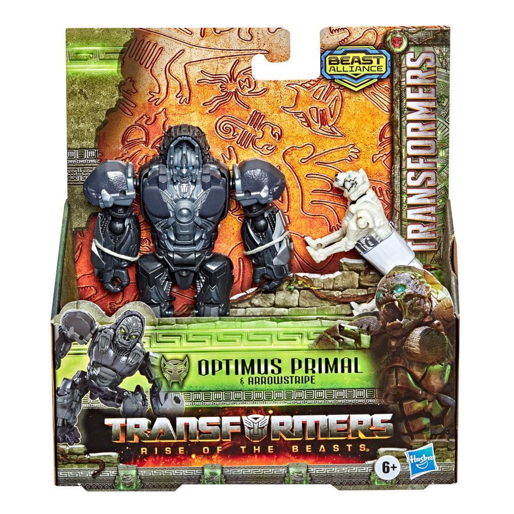 Transformers: Rise of the Beasts, pack de 2 figurines Beast Alliance Beast Weaponizers avec Optimus Primal, dès 6 ans, échelle 12,5 cm product thumbnail 1