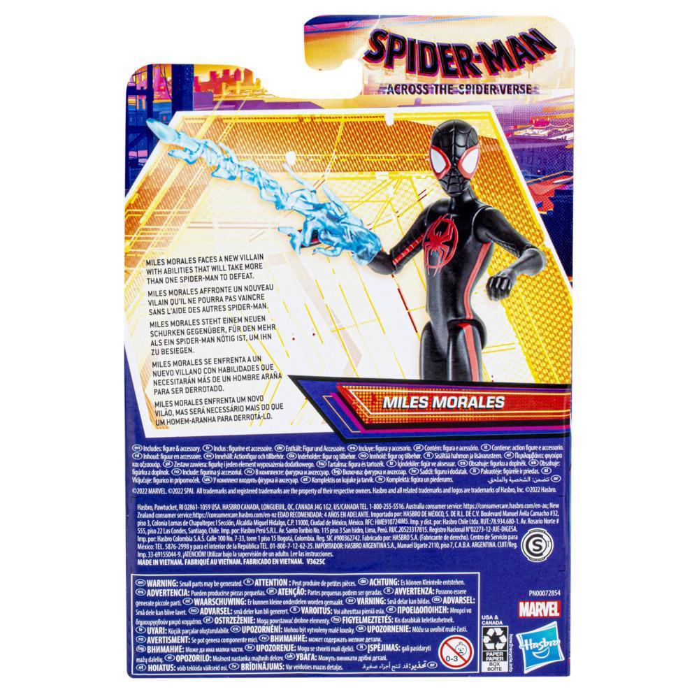 Marvel Spider-Man: Across the Spider-Verse, figurine Miles Morales de 15 cm avec accessoire, pour enfants dès 4 ans product thumbnail 1