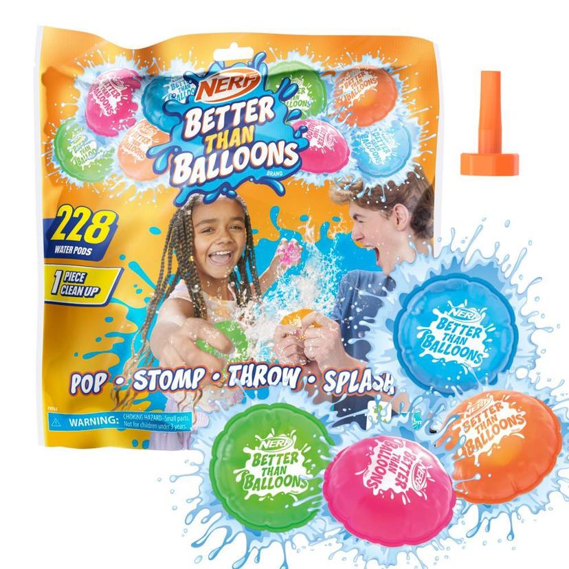 Nerf Better Than Balloons, jouets d'eau, 228 ballons, nettoyage facile, à partir de 3 ans product image 1