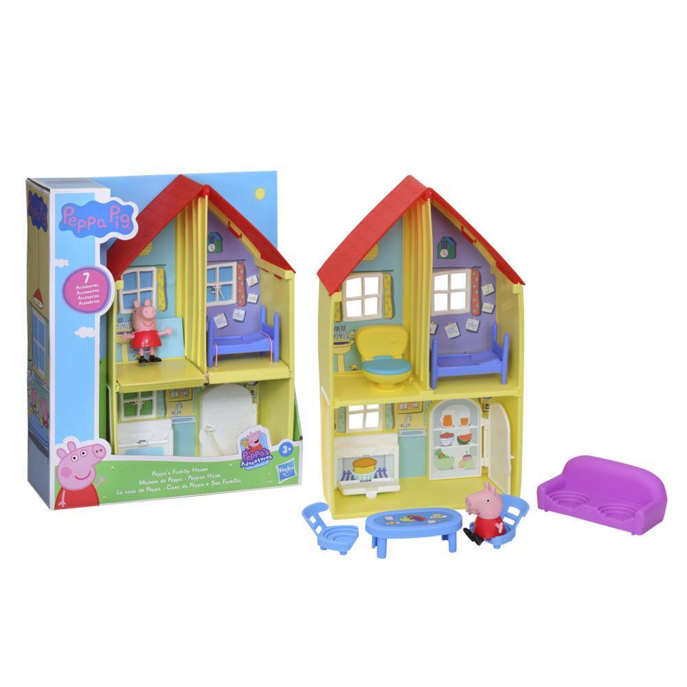 Peppa Pig Peppa’s Adventures Maison de Peppa avec figurine de Peppa Pig et 6 accessoires, jouet préscolaire product thumbnail 1