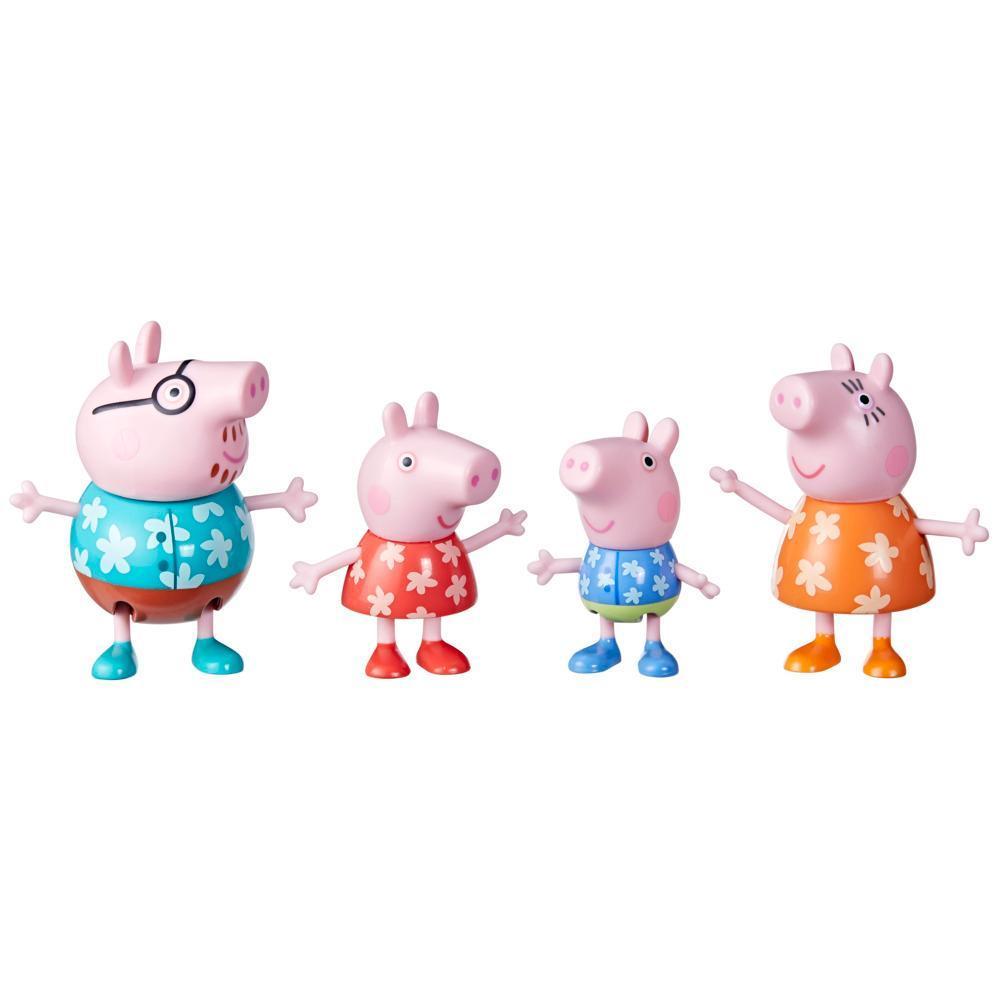 Peppa Pig, La Famille Pig en vacances, 4 figurines Peppa Pig sur le thème des vacances, jouets préscolaires product thumbnail 1