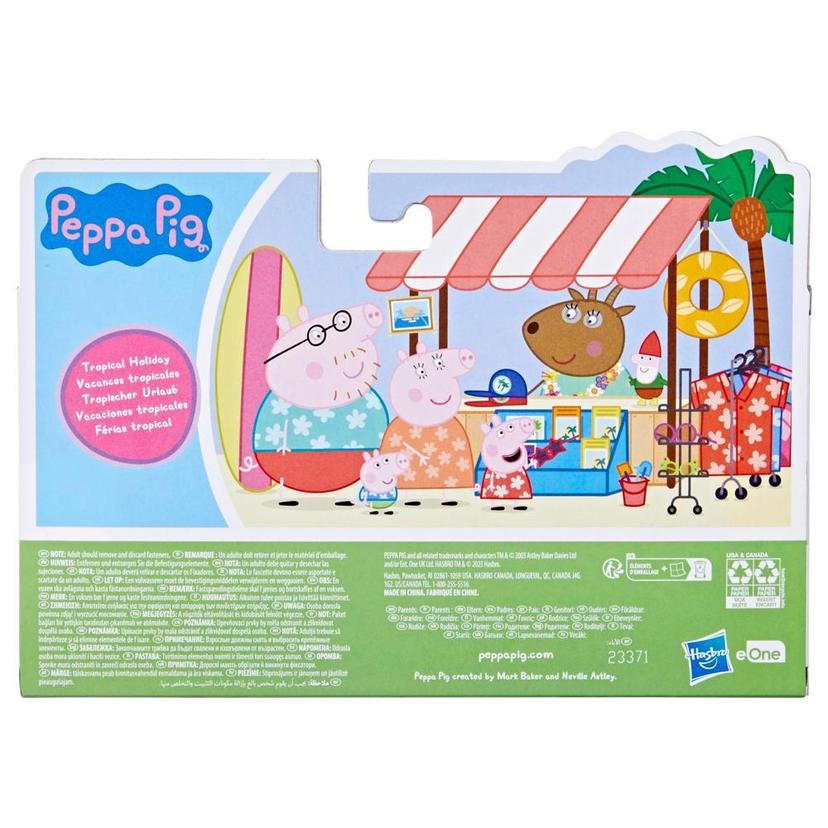 Peppa Pig, La Famille Pig en vacances, 4 figurines Peppa Pig sur le thème des vacances, jouets préscolaires product image 1