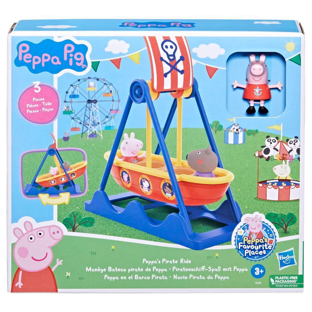 Peppa Pig Manège Bateau Pirate de Peppa, coffret avec 2 figurines, jouet préscolaire product thumbnail 1