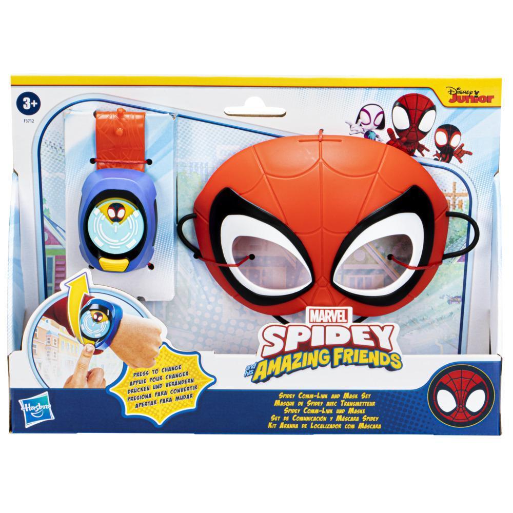 Marvel Spidey et ses Amis Extraordinaires Masque de Spidey avec transmetteur, pack de déguisement préscolaire, dès 3 ans product thumbnail 1