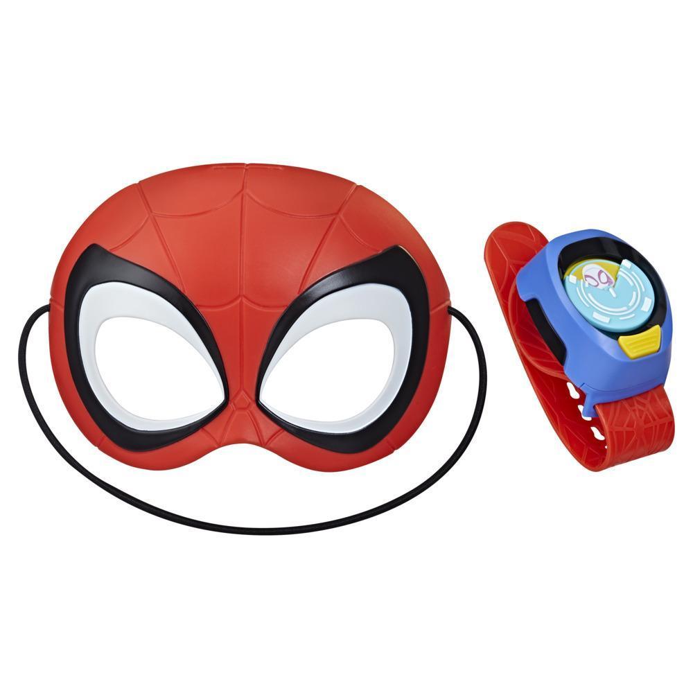 Marvel Spidey et ses Amis Extraordinaires Masque de Spidey avec transmetteur, pack de déguisement préscolaire, dès 3 ans product thumbnail 1