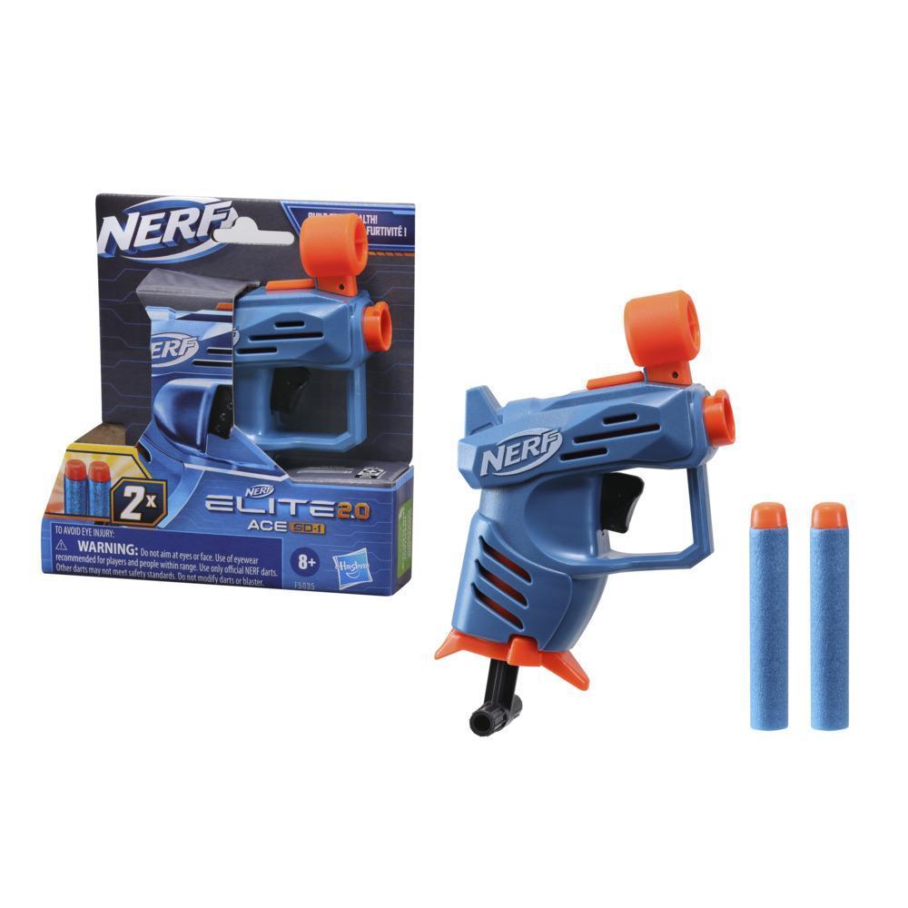 Nerf Elite 2.0, blaster à fléchettes Ace SD-1, 2 fléchettes Nerf Elite, poignée d'amorçage, pour enfants à partir de 8 ans product thumbnail 1