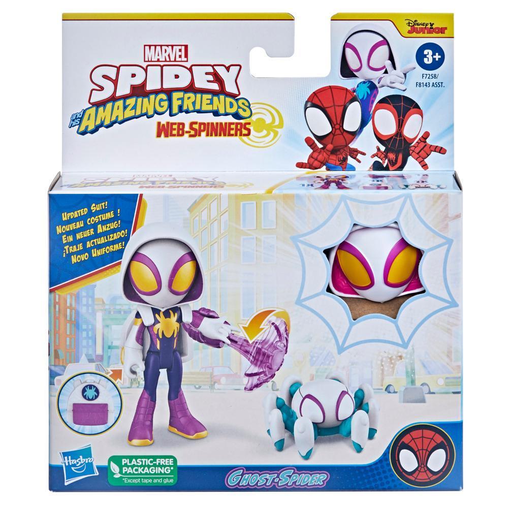 Marvel Spidey et ses Amis Extraordinaires Web-Spinners, figurine Ghost-Spider, accessoire à toile rotative product thumbnail 1