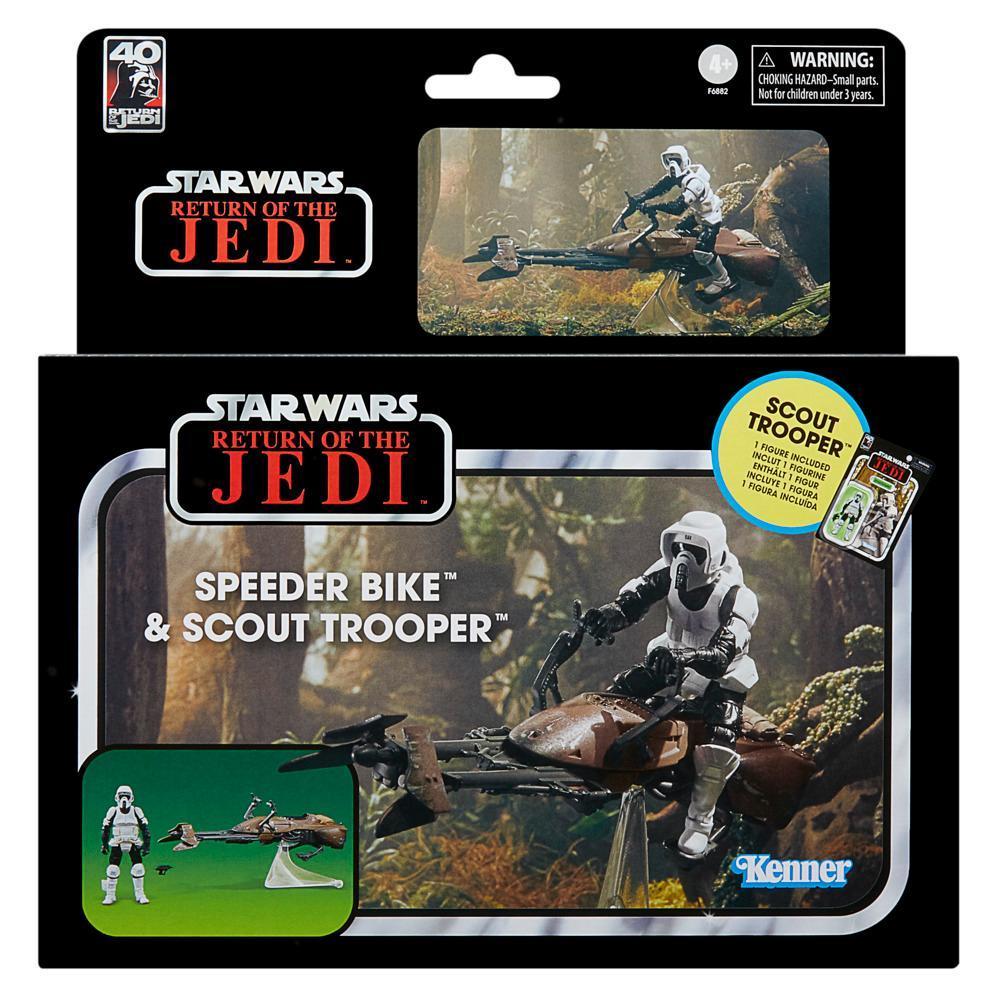 Star Wars The Vintage Collection, Speeder Bike, véhicule et figurine, échelle de 9,5 cm product thumbnail 1