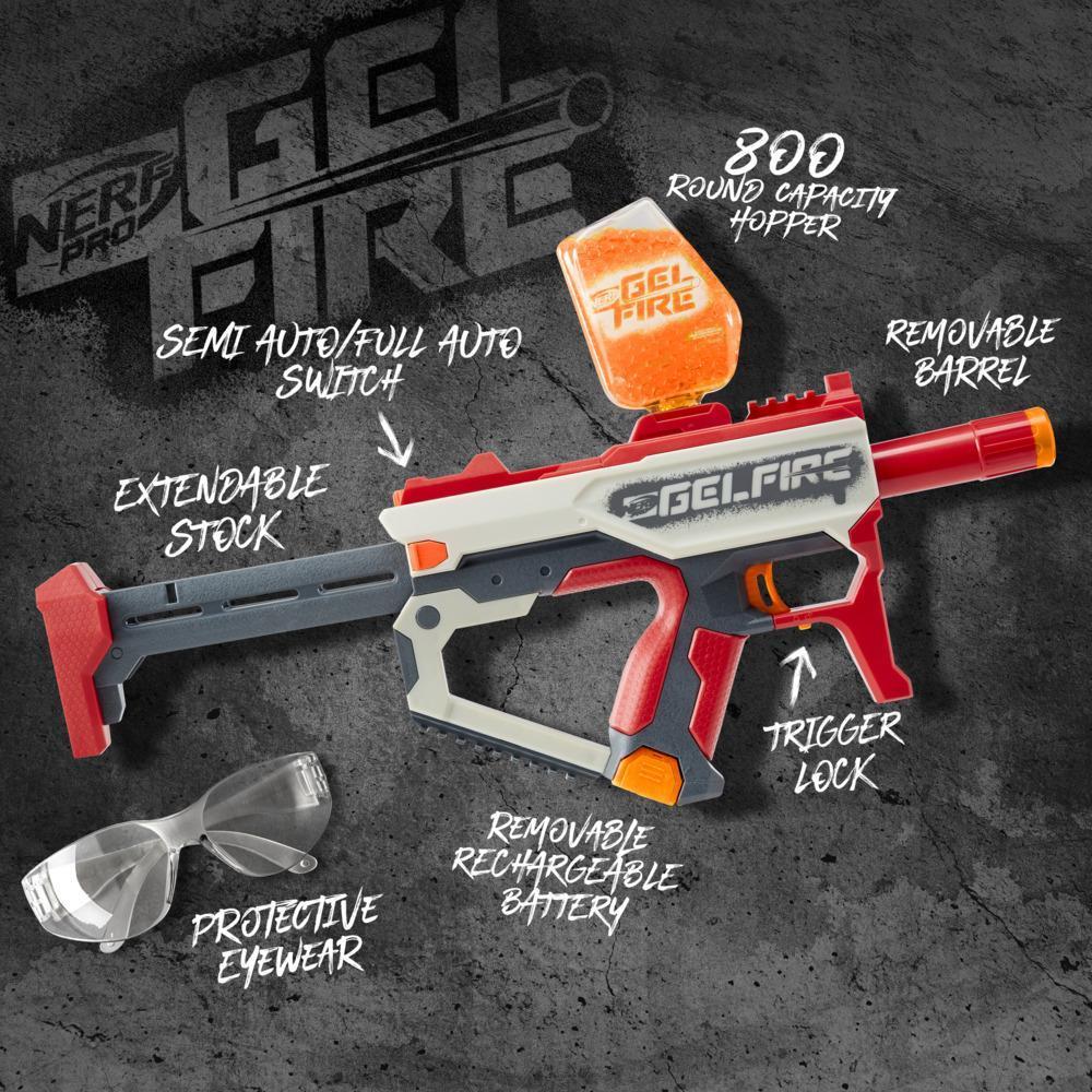 Nerf Pro Gelfire, blaster Mythic avec 10 000 billes Gelfire, chargeur-trémie, pile rechargeable product thumbnail 1