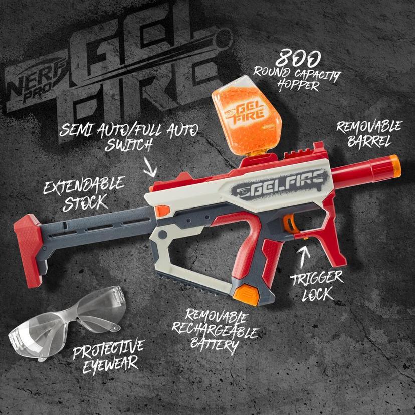 Nerf Pro Gelfire, blaster Mythic avec 10 000 billes Gelfire, chargeur-trémie, pile rechargeable product image 1